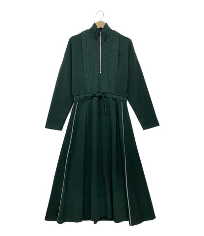 パメオポーズ  長袖ワンピース Bicolor Jersey Dress グリーン      レディース SIZE F  PAMEO POSE
