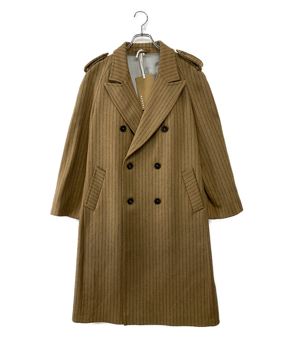 NEHERA ネヘラ ダブルコート STRIPE THICK SUIT WOOL COAT レディース SIZE XS