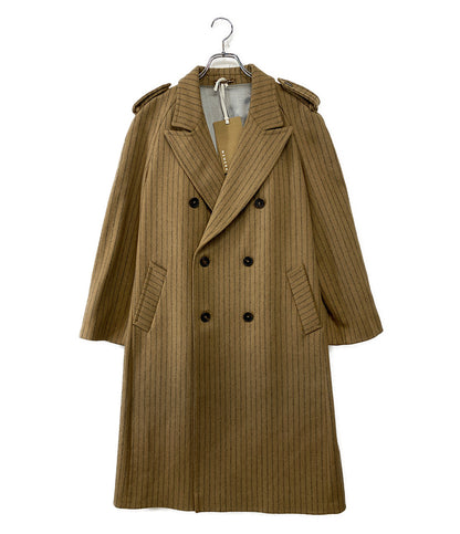 NEHERA ネヘラ ダブルコート STRIPE THICK SUIT WOOL COAT レディース SIZE XS