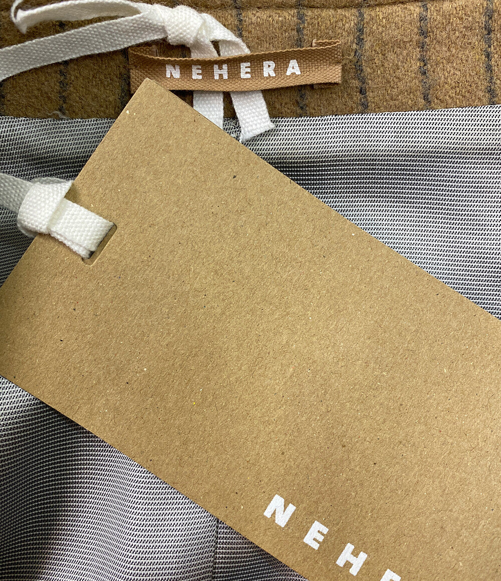 NEHERA ネヘラ ダブルコート STRIPE THICK SUIT WOOL COAT レディース SIZE XS