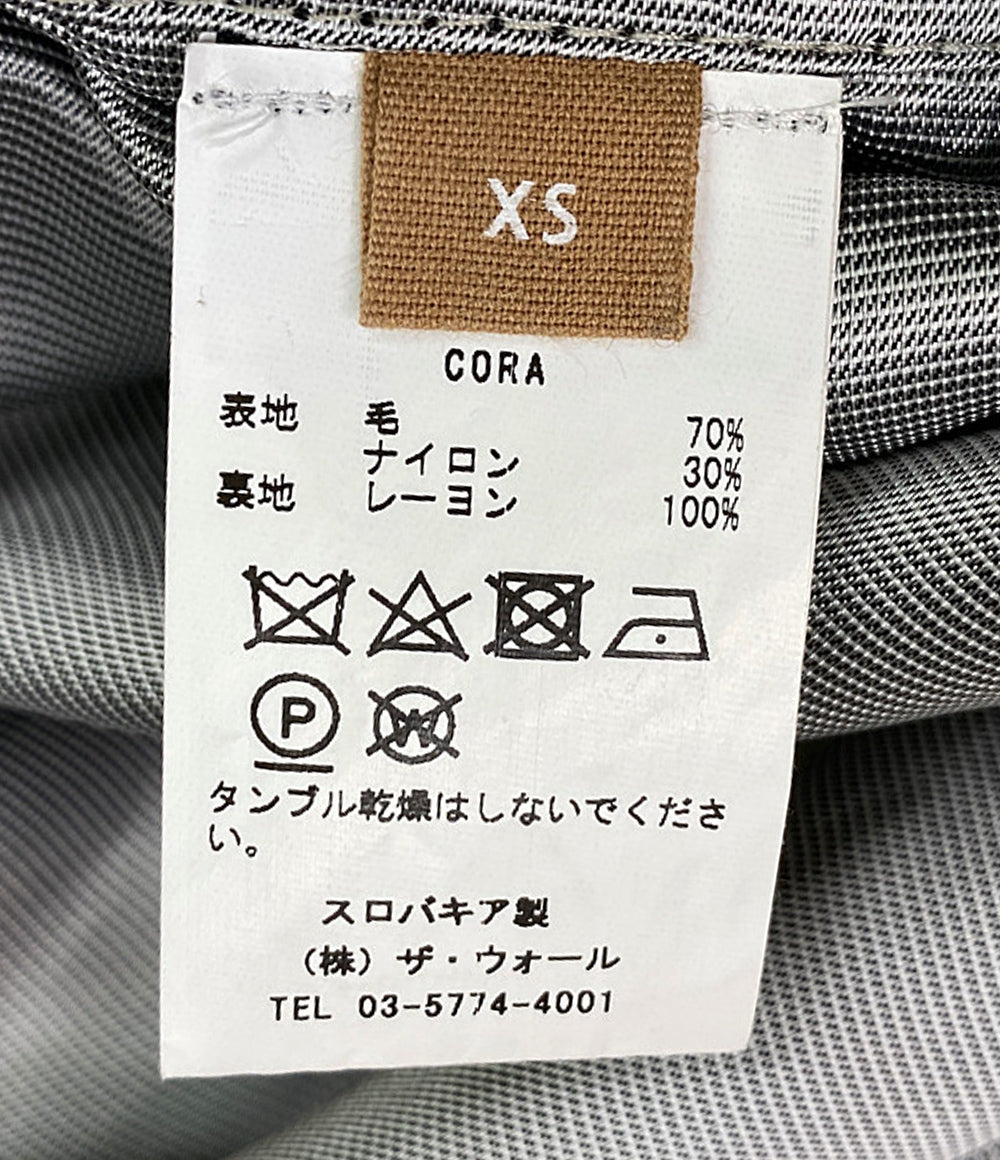 NEHERA ネヘラ ダブルコート STRIPE THICK SUIT WOOL COAT レディース SIZE XS