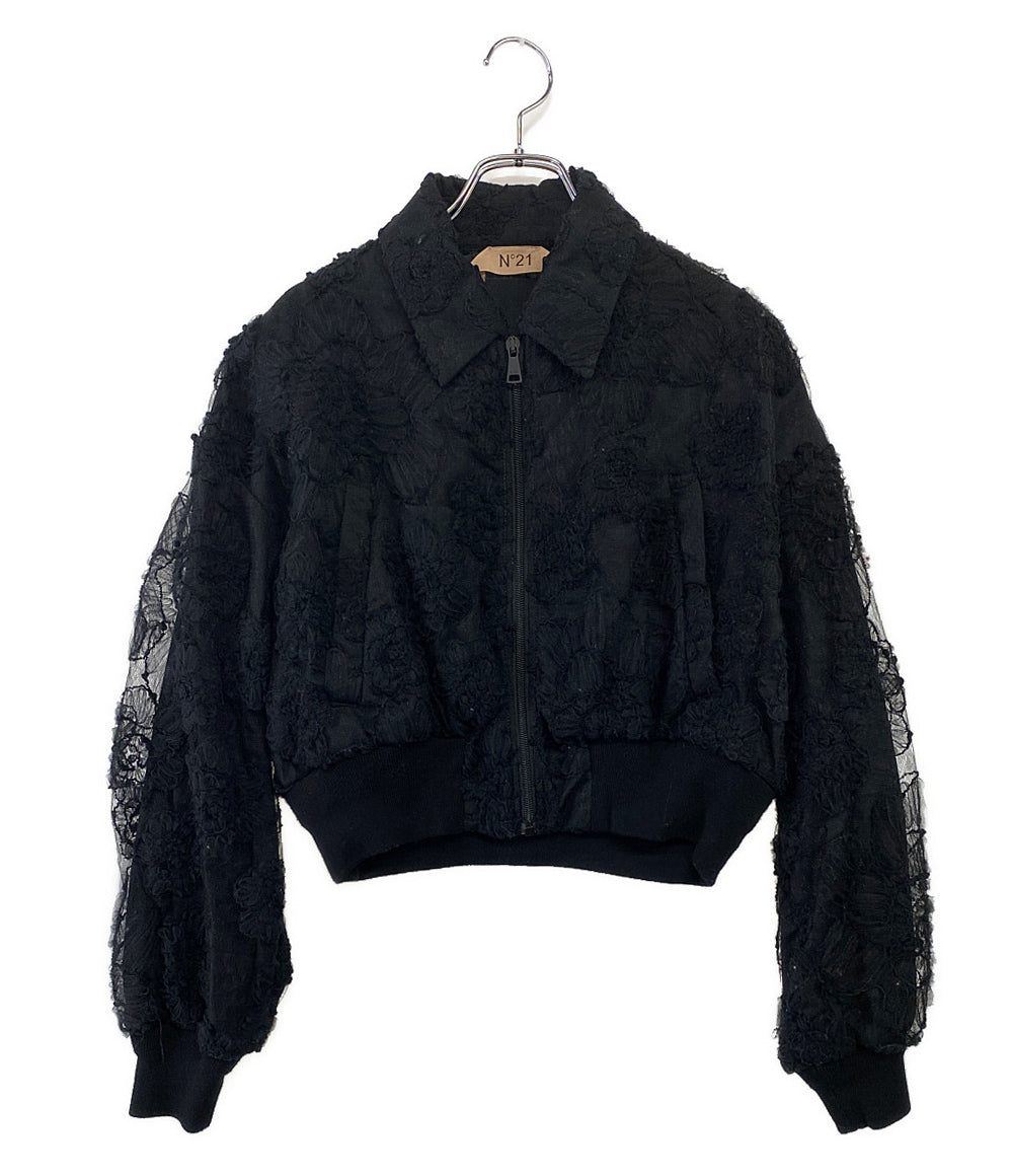 ヌメロ ヴェントゥーノ ジップジャケット ブラック レディース SIZE 38 N°21
