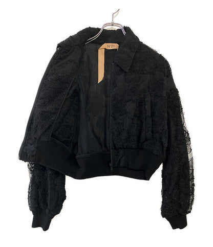 ヌメロ ヴェントゥーノ ジップジャケット ブラック レディース SIZE 38 N°21