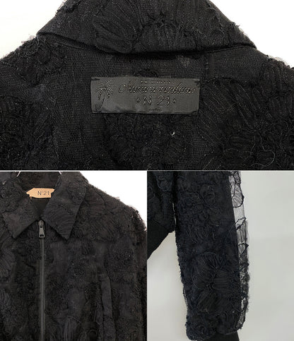 ヌメロ ヴェントゥーノ ジップジャケット ブラック レディース SIZE 38 N°21