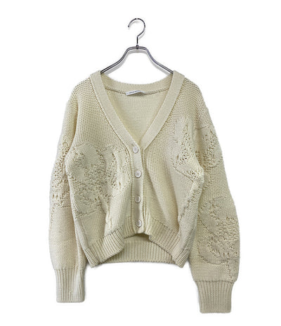 セシリー バンセン 長袖カーディガン ホワイト レディース SIZE M/L CECILIE BAHNSEN
