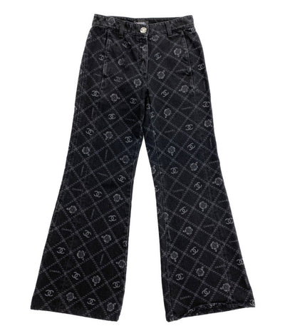シャネル  デニムパンツ P75250 ココマーク ブラック      レディース SIZE 34  CHANEL