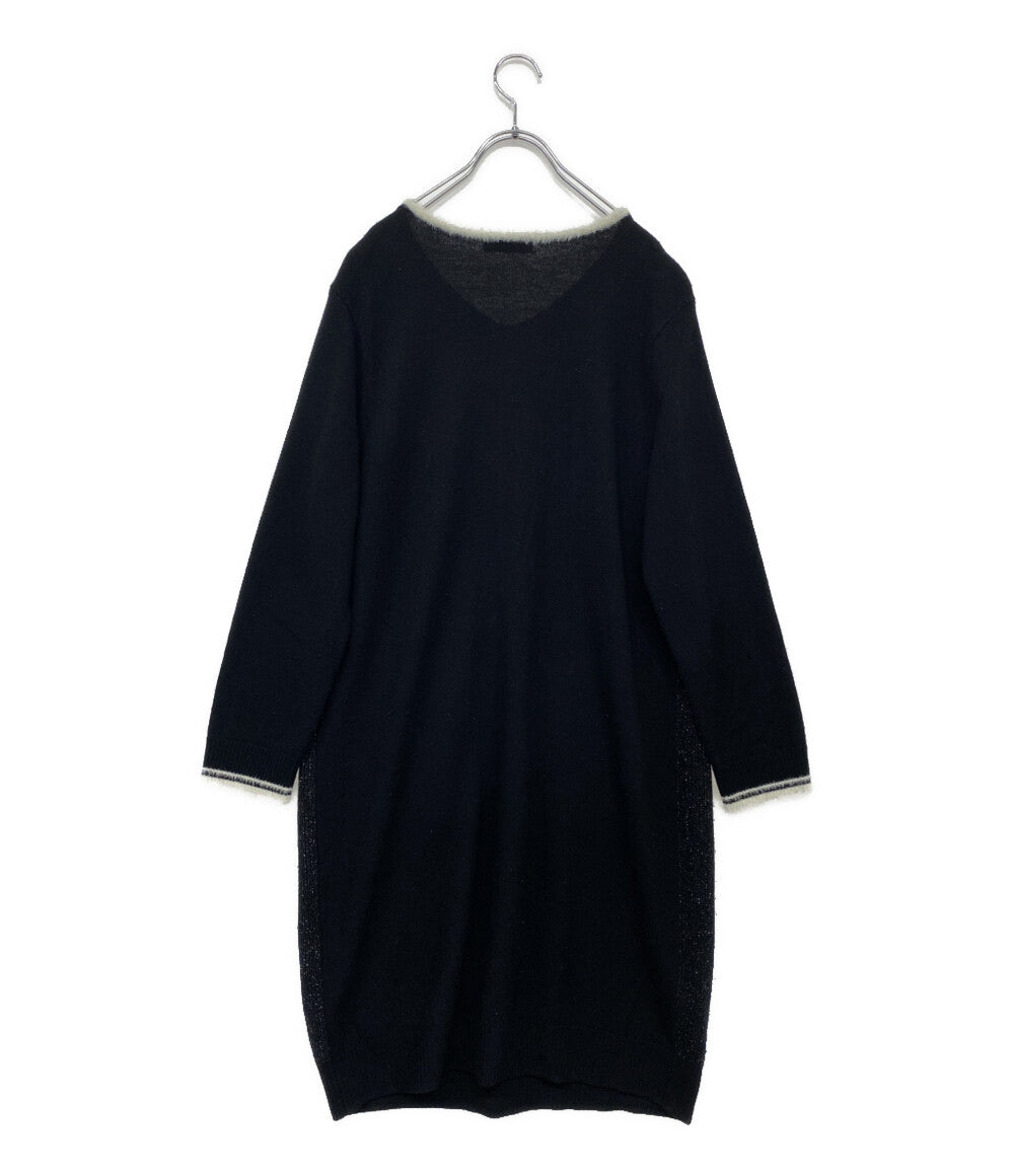 studio picone roma スタジオ ピッコーネ 長袖ニットワンピース P018019 ブラック レディース SIZE 40