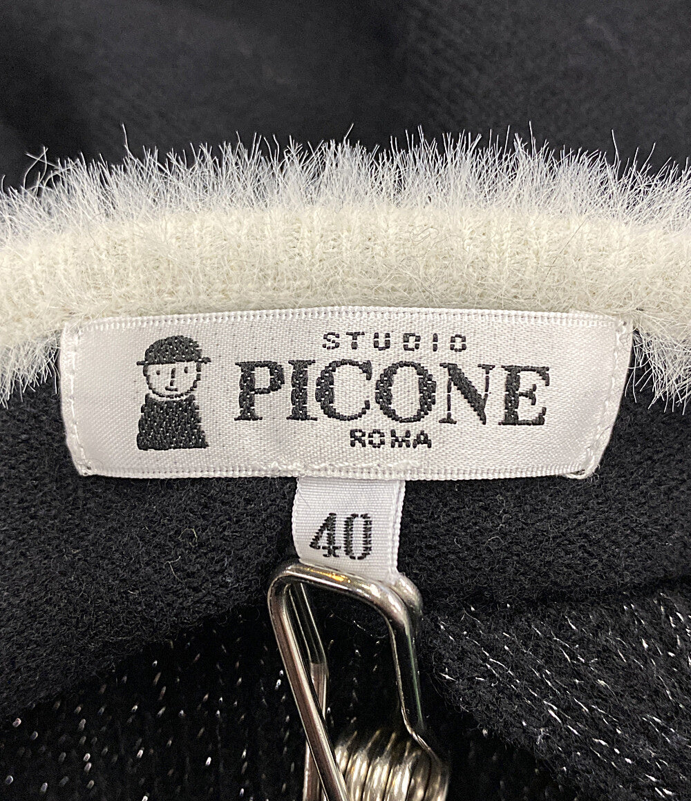studio picone roma スタジオ ピッコーネ 長袖ニットワンピース P018019 ブラック レディース SIZE 40