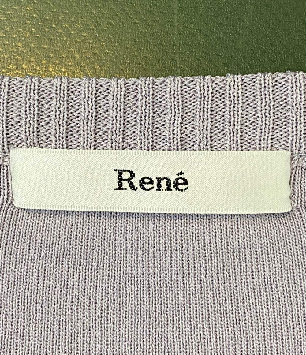 ルネ カーディガン リボン ラベンダー 6732280 レディース SIZE 38 Rene