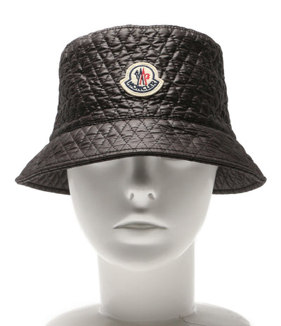 モンクレール 美品 バケットハット ロゴ ブラック メンズ SIZE L MONCLER