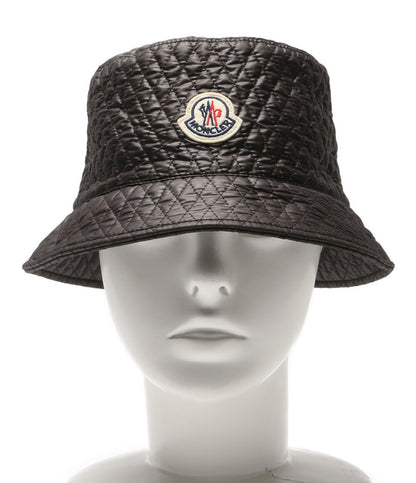 モンクレール 美品 バケットハット ロゴ ブラック メンズ SIZE L MONCLER