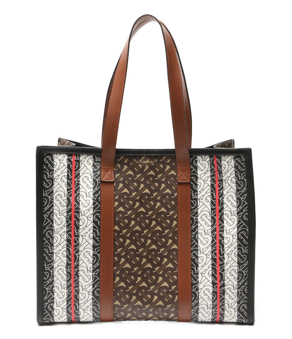 BURBERRY トートバッグ TBモノグラム ストライプ レディース バーバリー