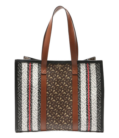 BURBERRY トートバッグ TBモノグラム ストライプ レディース バーバリー