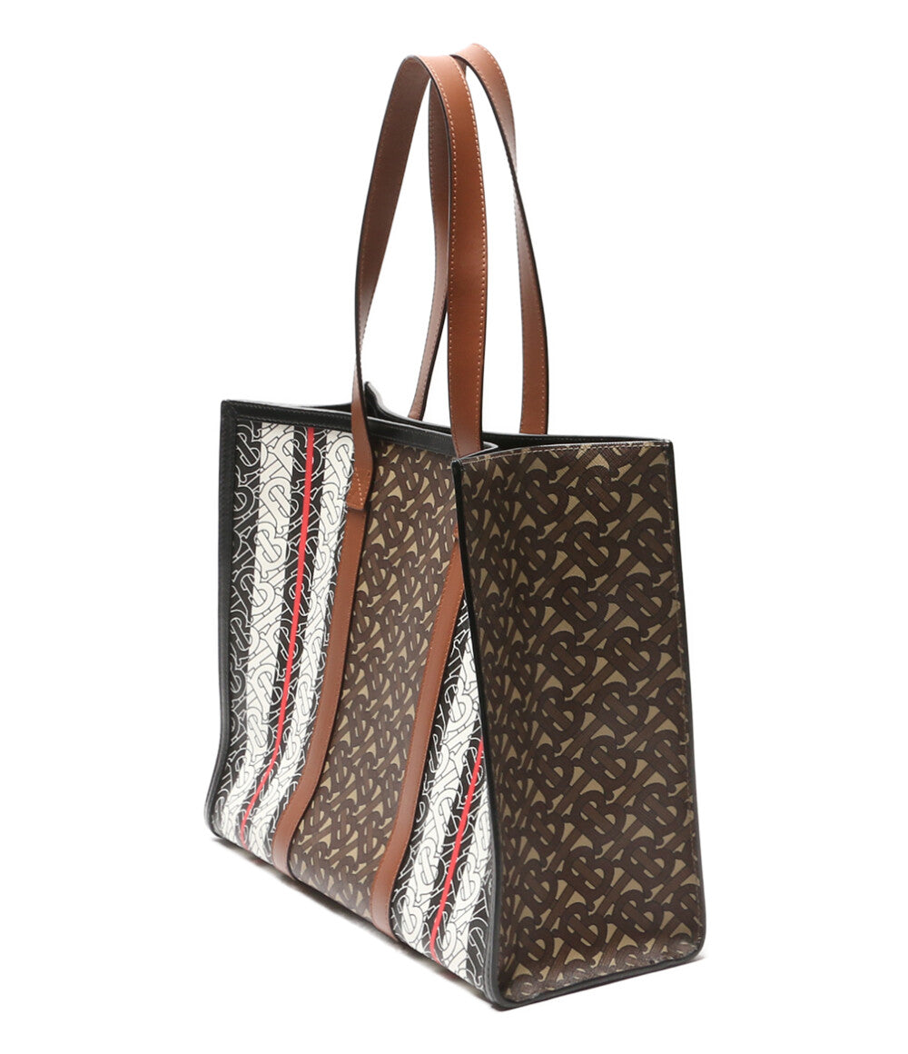 BURBERRY トートバッグ TBモノグラム ストライプ レディース バーバリー