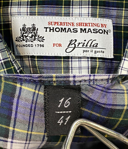 Brilla per il gusto ブリッラペルイルグスト 長袖シャツ THOMAS MASON 2024ss メンズ SIZE 16/41