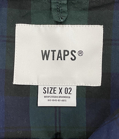 ダブルタップス  半袖シャツ 211TQDT-SHM04 チェック グリーン ネイビー      メンズ SIZE 02  WTAPS