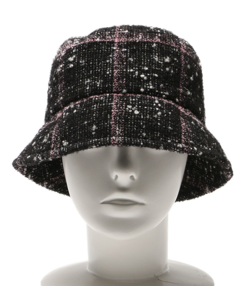 シャネル  ツイード バケットハット ブラック×ピンク      レディース SIZE M  CHANEL