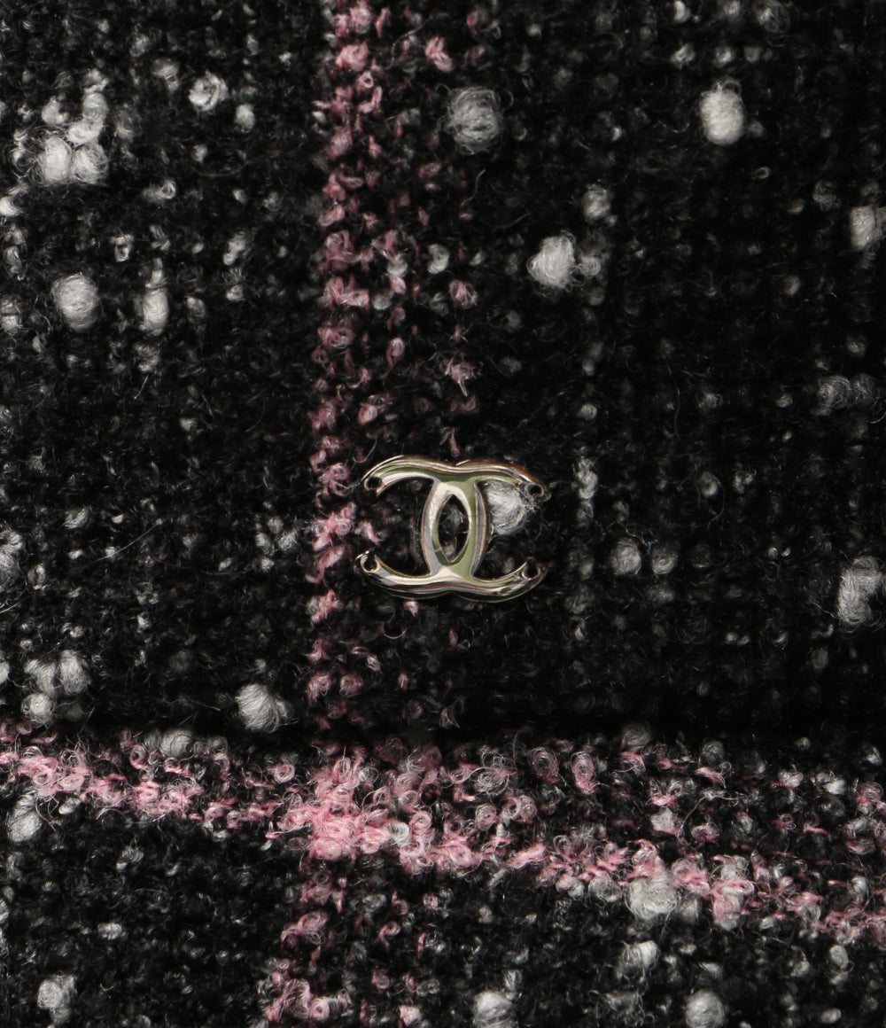 シャネル  ツイード バケットハット ブラック×ピンク      レディース SIZE M  CHANEL