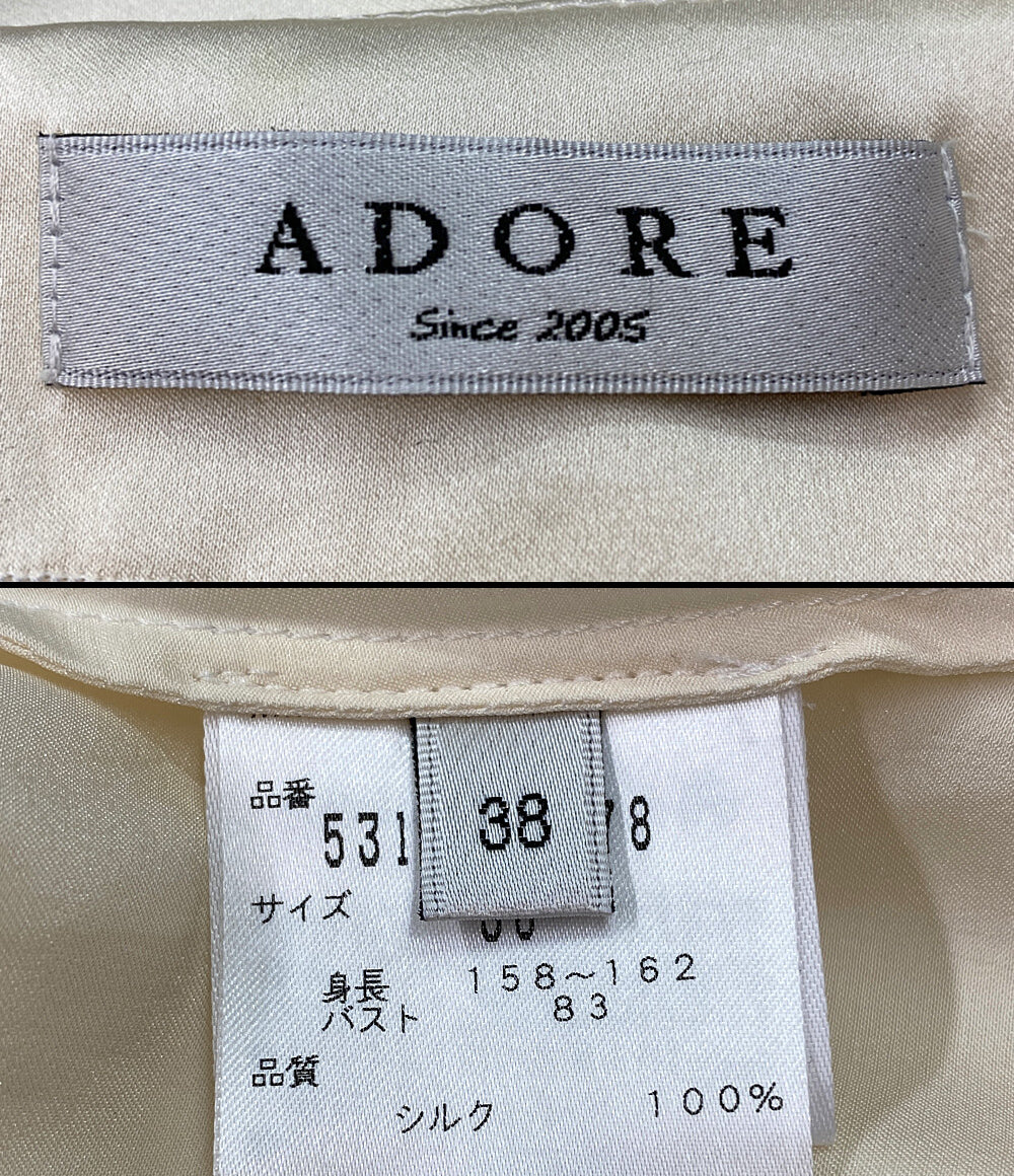 ADORE ブラウス ホワイト シルク 531-110378 レディース SIZE 38 アドーア