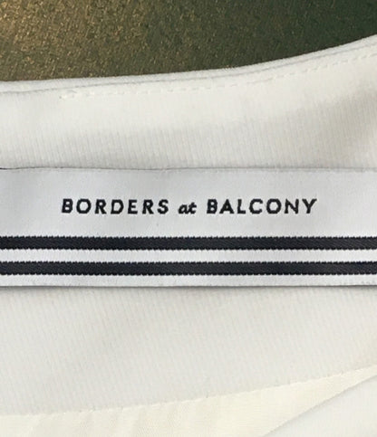 BORDERS at BALCONY ボーダーズアットバルコニー ハートネックツイルブラウス BD2221-3C-02 レディース SIZE 36