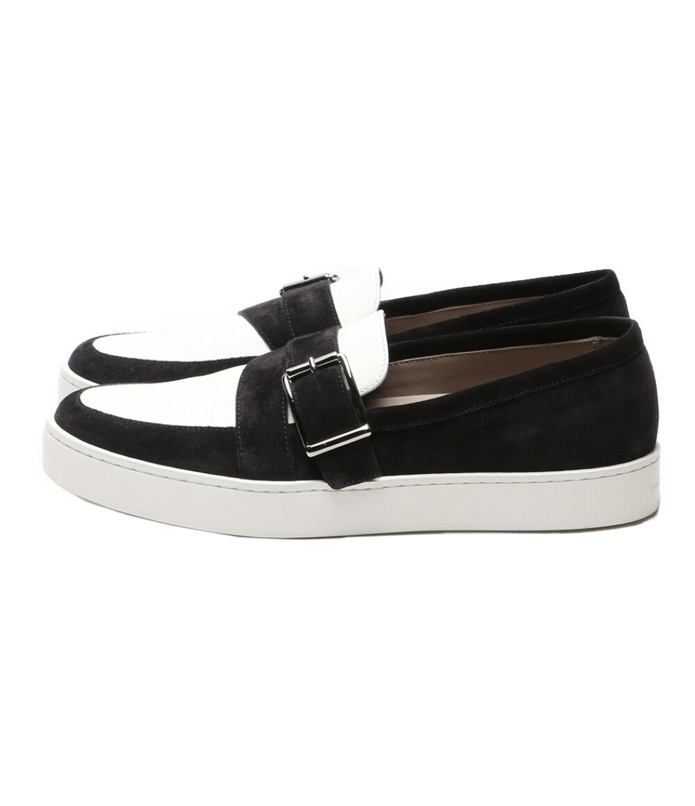 MANOLO BLAHNIK ローファー OLIVER ブラック×ホワイト メンズ SIZE 8 マノロブラニク