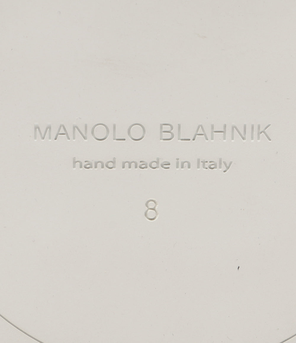 MANOLO BLAHNIK ローファー OLIVER ブラック×ホワイト メンズ SIZE 8 マノロブラニク
