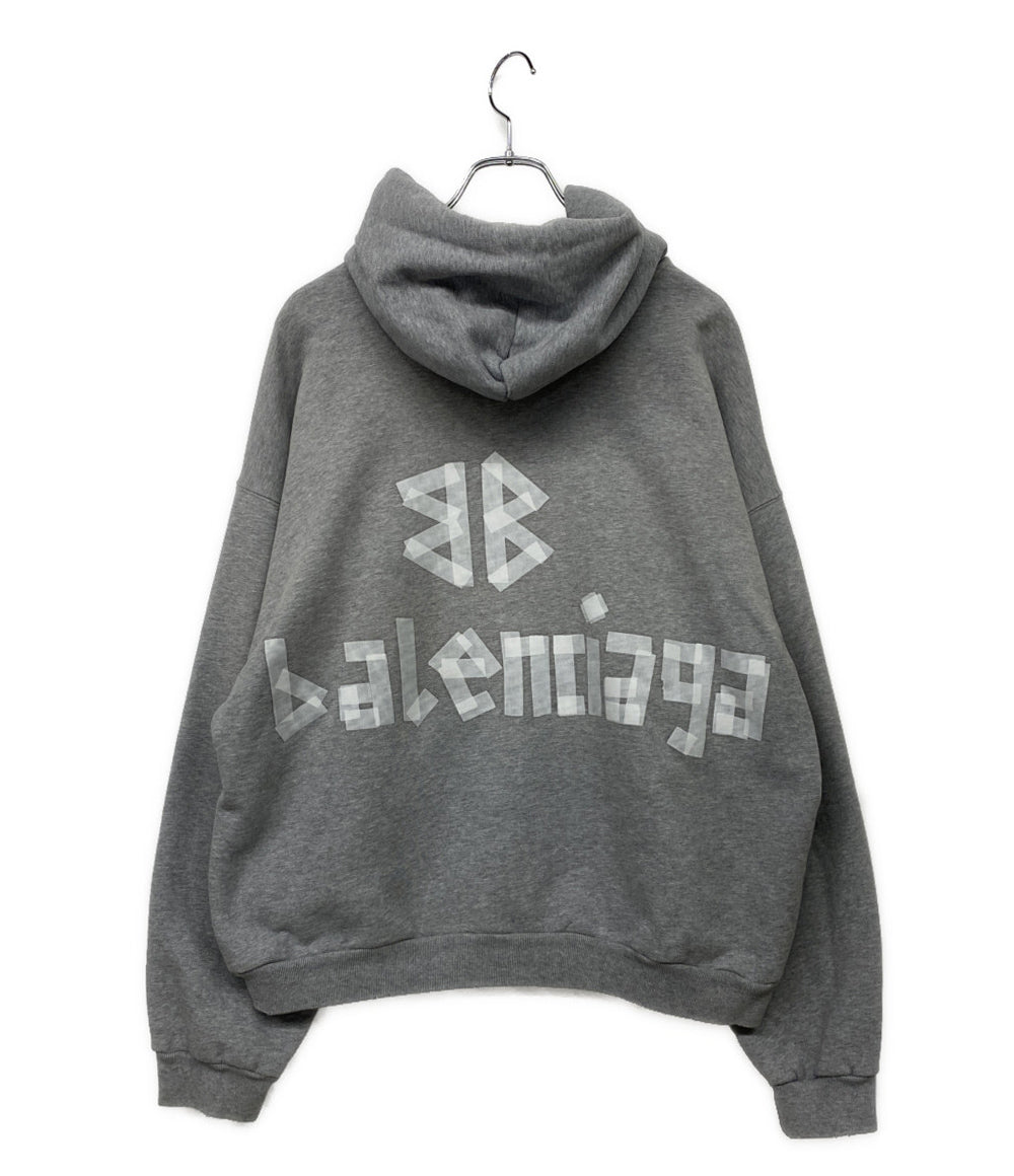 バレンシアガ  パーカー テープロゴ グレー      メンズ SIZE XXS  BALENCIAGA