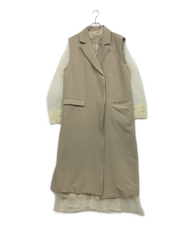 アメリ ロングジレ ベスト LONG BEST SET SHEER DRESS 2022ss レディース SIZE M AMERI