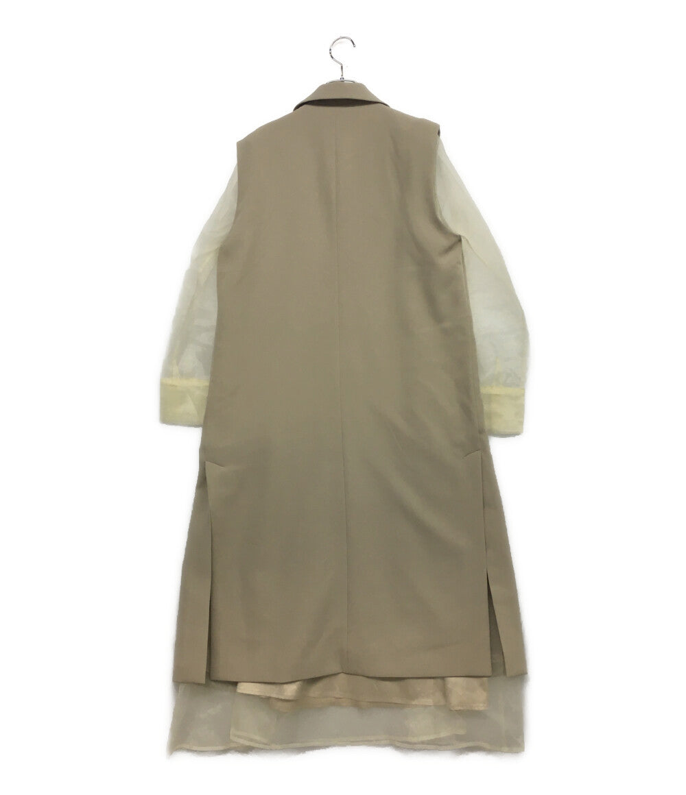 アメリ ロングジレ ベスト LONG BEST SET SHEER DRESS 2022ss レディース SIZE M AMERI