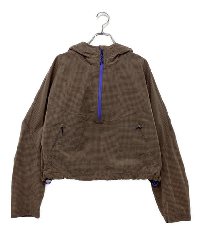ルルレモン ナイロンパーカー チェック ハーフジップ レディース SIZE 8 lululemon