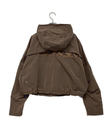 ルルレモン ナイロンパーカー チェック ハーフジップ レディース SIZE 8 lululemon