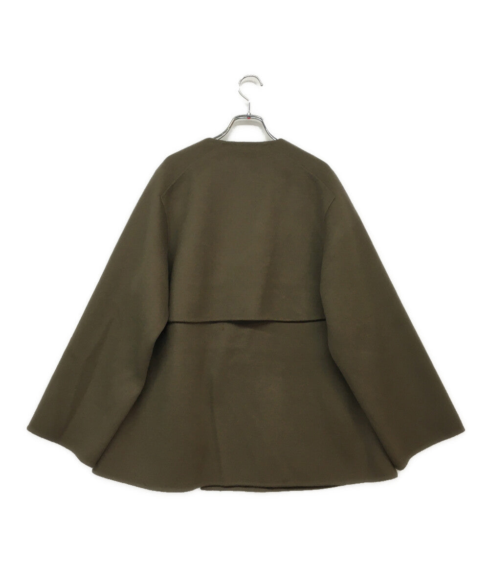 ギャルリーヴィー ウールダブルフェイスコート ショート ノーカラー レディース SIZE 36 GALERIE VIE