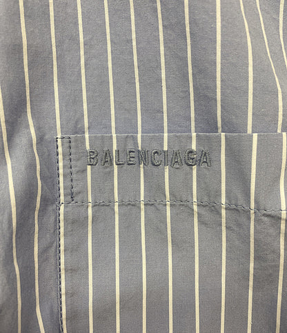 BALENCIAGA 長袖シャツ ドッキングストライプ レディース SIZE 36 バレンシアガ