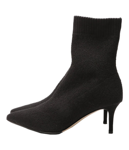 FABIO RUSCONI ソックスブーツ ブラック ポインテッドトゥ ピンヒール レディース SIZE 39 ファビオルスコーニ
