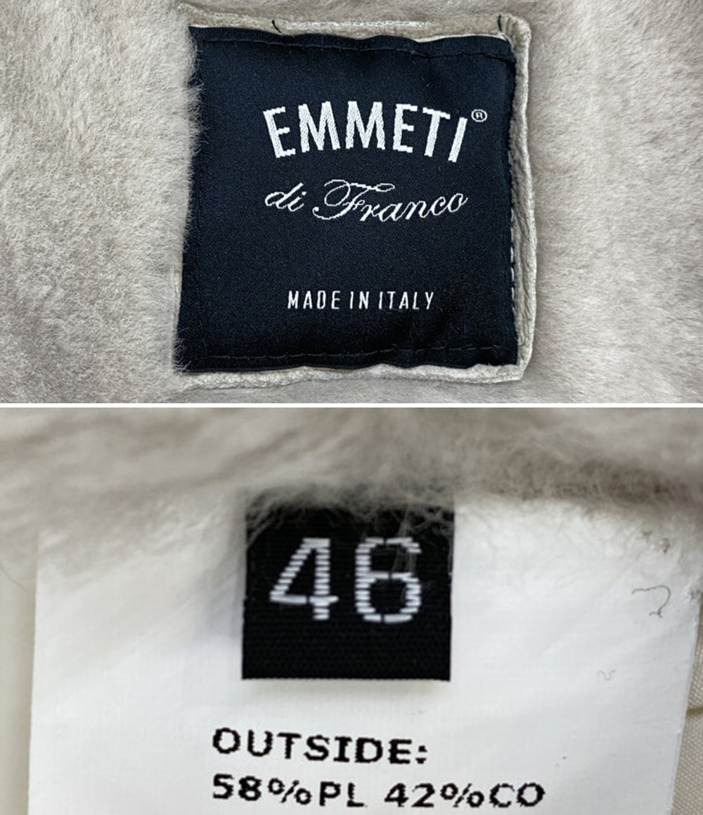 EMMETI ムートンダウンジャケット 袖切替 メンズ SIZE 46 エンメティ