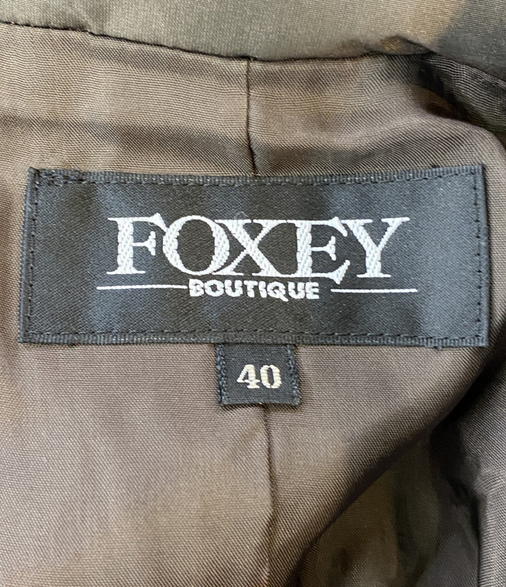 フォクシー コート ブラウン 中綿 24648-ACAN23Y-2 レディース SIZE 40 FOXEY