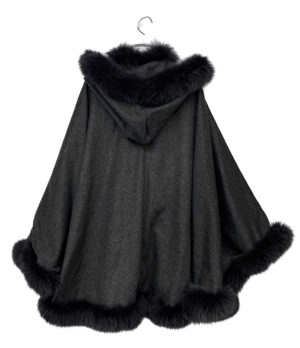 美品 サガファーズ ポンチョ ピュアカシミア KC0069 レディース SIZE M SAGAFURS