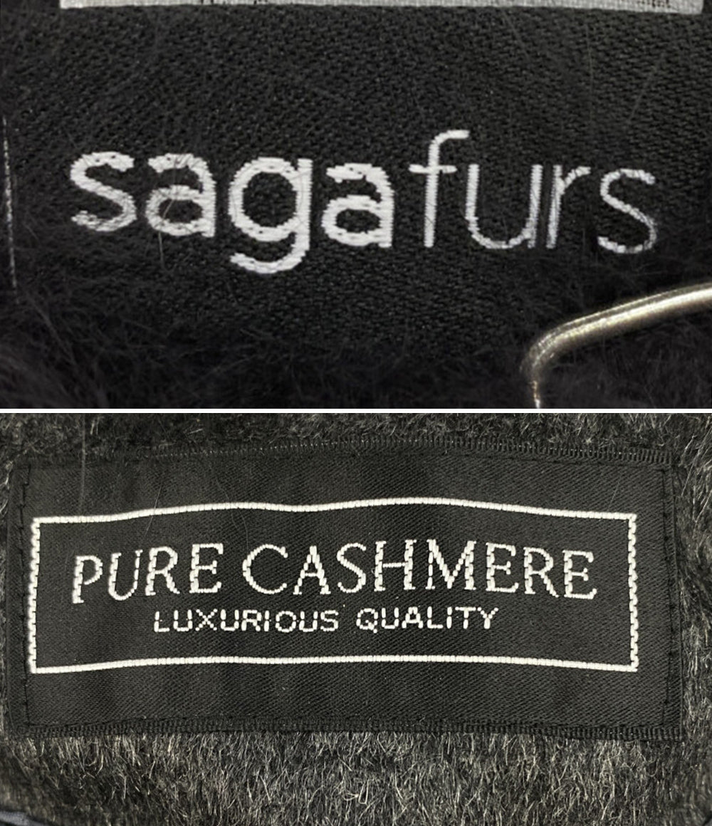 美品 サガファーズ ポンチョ ピュアカシミア KC0069 レディース SIZE M SAGAFURS