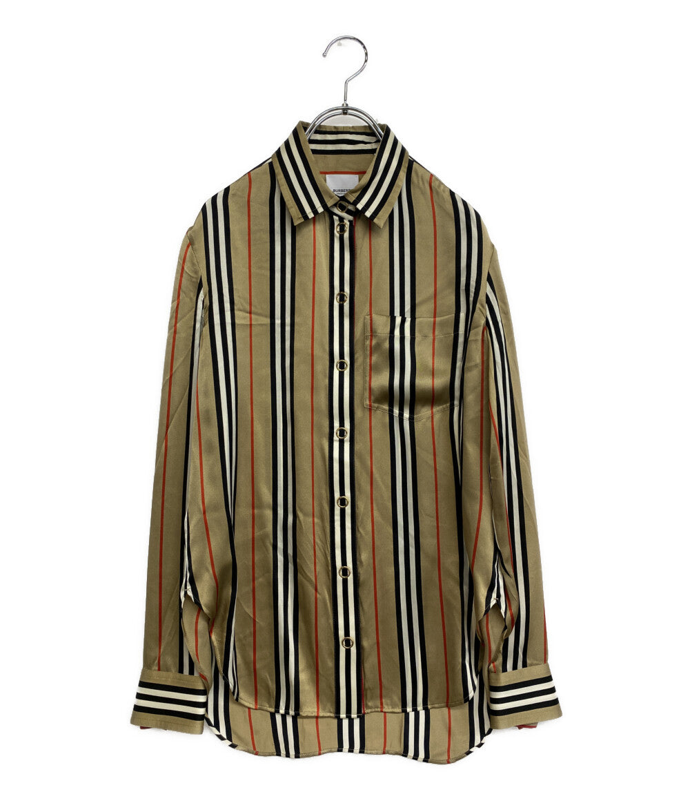 バーバリー 長袖シャツ Icon Stripe Shirt レディース SIZE UK 0 BURBERRY