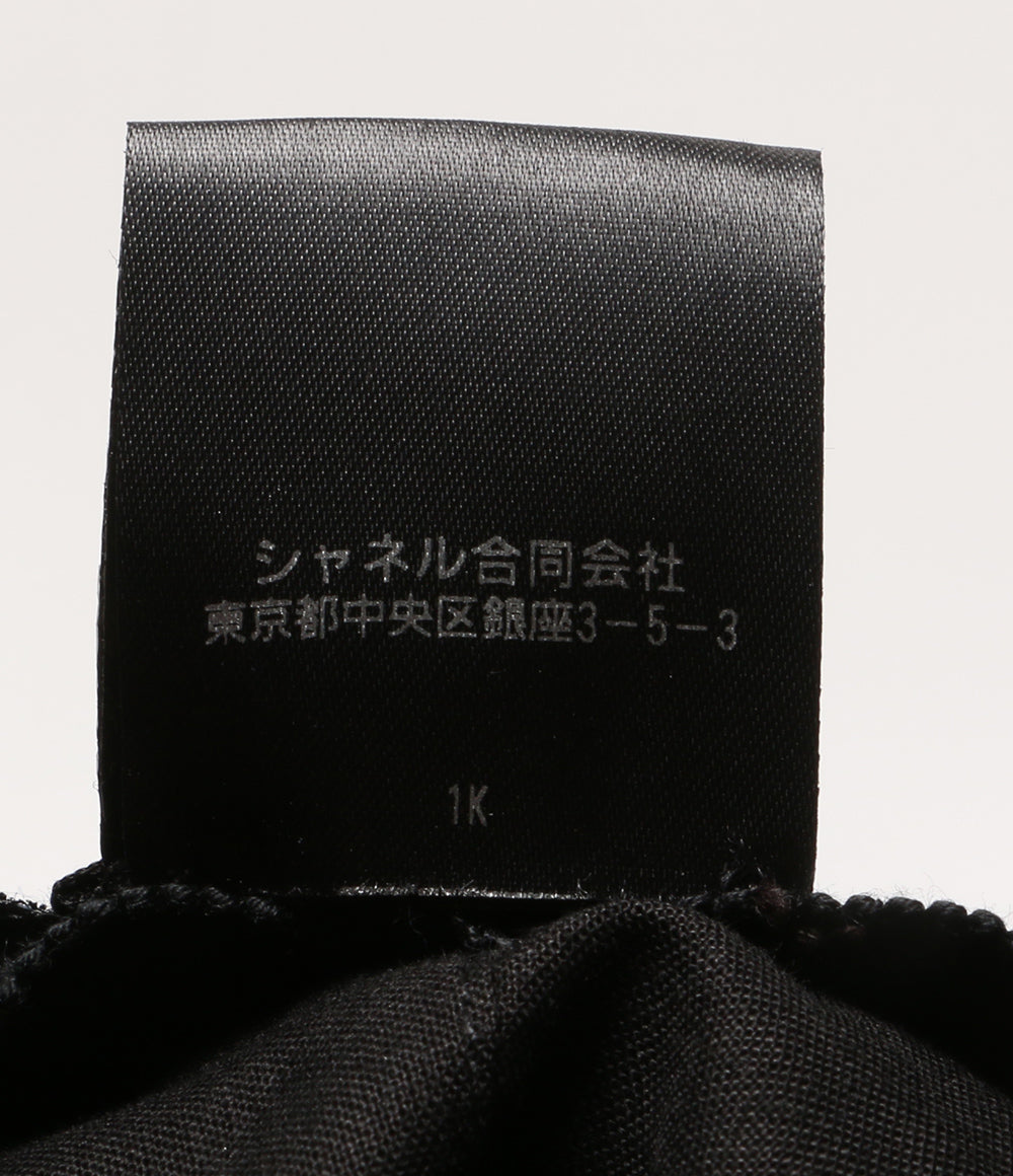 CHANEL キャップ ネイビー ツイード ココマーク 22AW レディース SIZE M シャネル