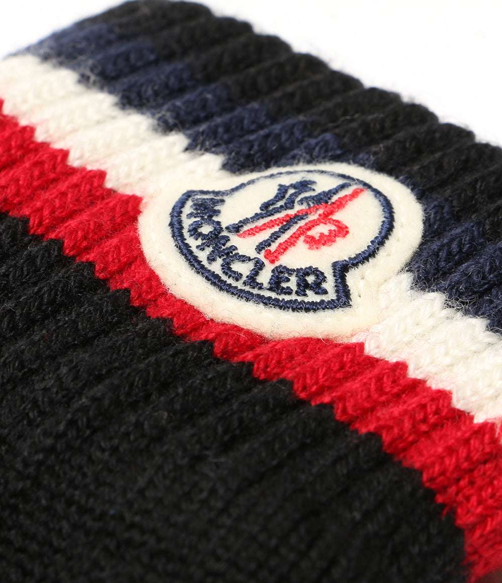 美品 MONCLER 手袋 トリコロールグローブ メンズ SIZE M モンクレール