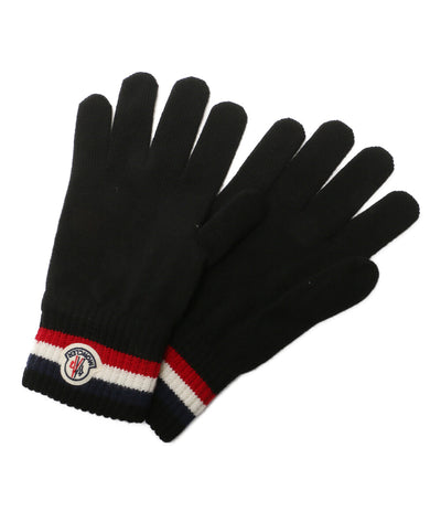 美品 MONCLER 手袋 トリコロールグローブ メンズ SIZE M モンクレール