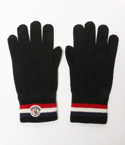 美品 MONCLER 手袋 トリコロールグローブ メンズ SIZE M モンクレール
