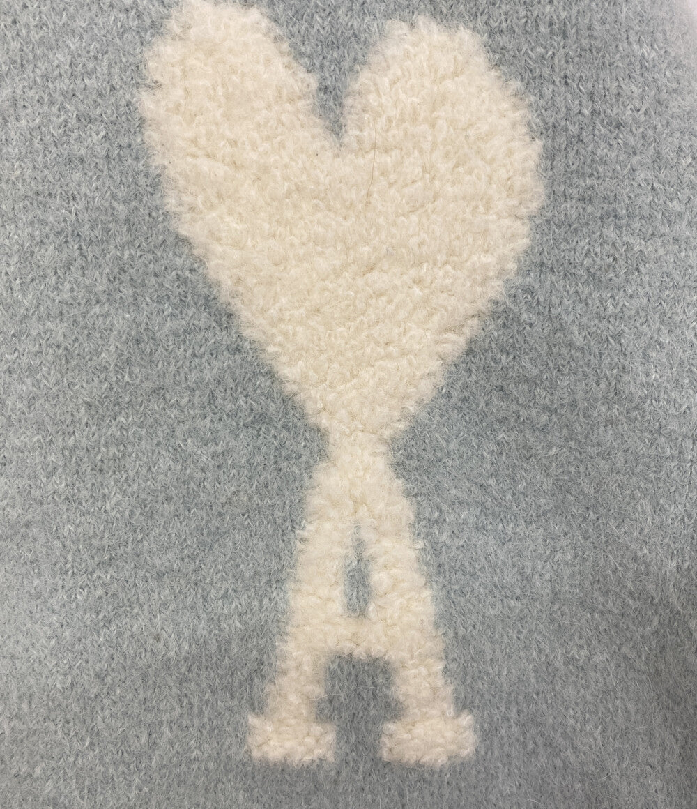 アミパリス カーディガン シャーベットブルー Aハート メンズ SIZE S AMI PARIS