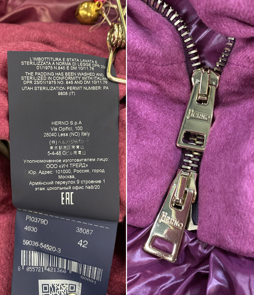 ヘルノ ダウンジャケット PI0379D レディース SIZE 42 HERNO