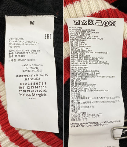 Maison Margiela チルデンニット ブラック レッド メンズ SIZE M メゾンマルジェラ
