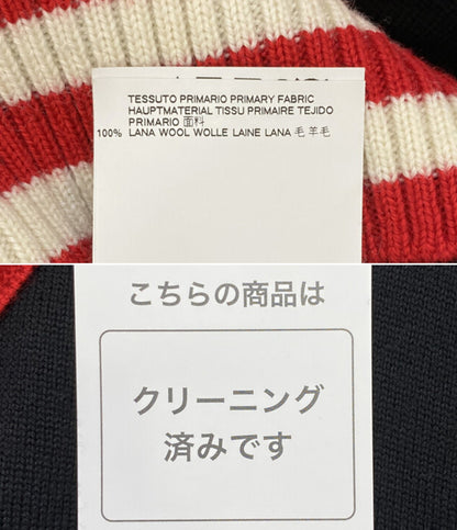 Maison Margiela チルデンニット ブラック レッド メンズ SIZE M メゾンマルジェラ
