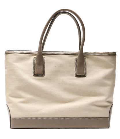 ヒロフ 美品 トートバッグ キャンバス レザー レディース HIROFU
