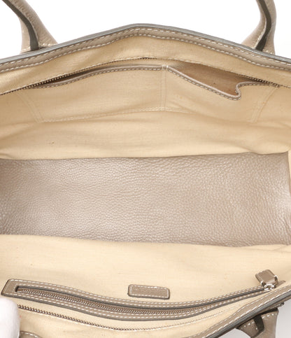 ヒロフ 美品 トートバッグ キャンバス レザー レディース HIROFU