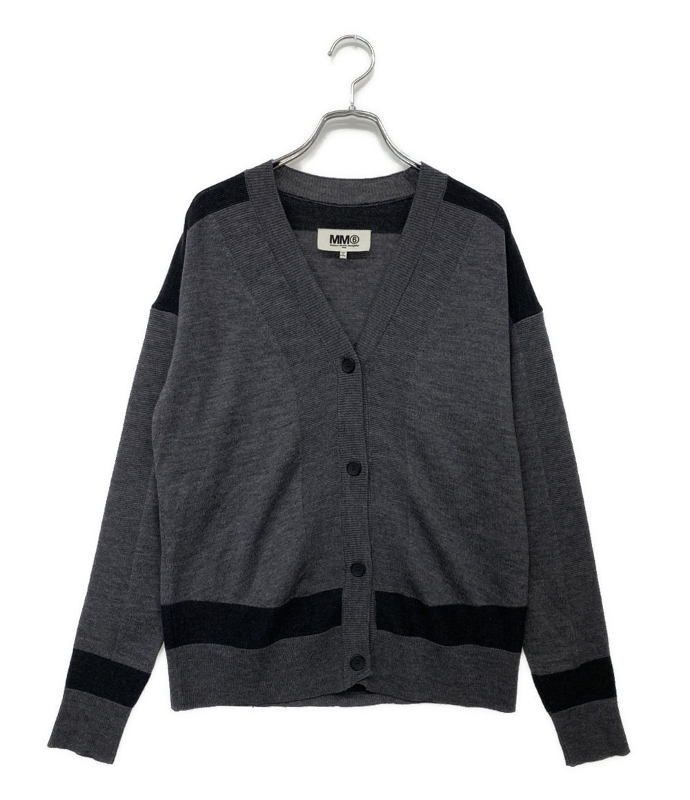 エムエムシックス 長袖カーディガン Vネック グレー レディース SIZE S MM6